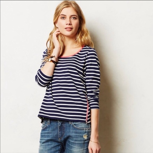 Anthropologie Lili’s Closet Zipstripe Long Sleeve Top - Picture 13 of 13